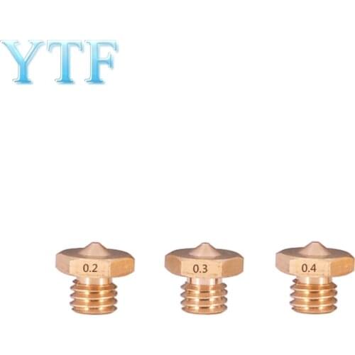 3D Printer Parte Mixed Color Two-Color Single Nozzle Copper Mouth Thread Length 5MM 1.75MM 5PCS