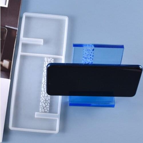 517F Crystal Epoxy Resin Mold Cellphone Bracket Tablet Holder Stand Silicone Mould