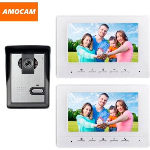 7 Inch Monitor Video Door Phone Intercom Doorbell System waterproof night vision Camera Video doorphone Interphone Kit 2-Monitor