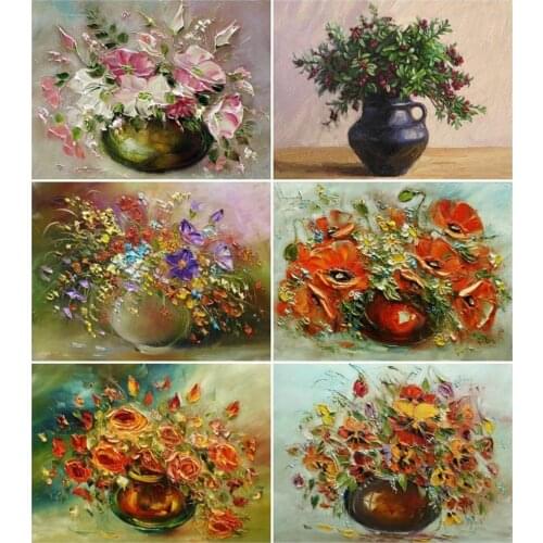 EverShine DIY Diamond Embroidery Full Display Flowers Diamond Painting Cross Stitch Rowan Diamond Mosaic Picture Of Rhinestones