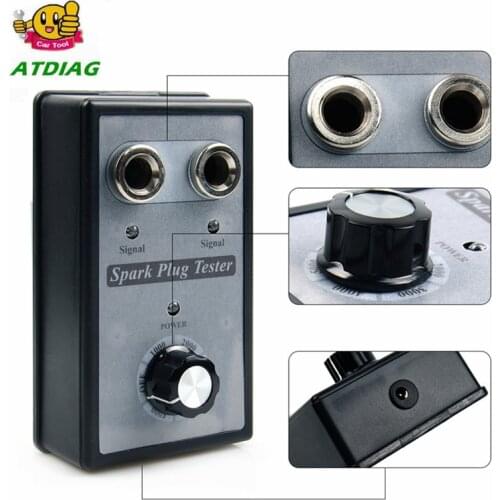 Car Spark Plug Tester with Adjustable Double Hole Detector Ignition Plug Analyzer