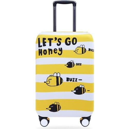 Elastic Luggage Covers Travel Suitcase Dustproof Washable Anti-Scratch Protector 20/21/22/24/26/28/29/30/32 BEE Honey Design
