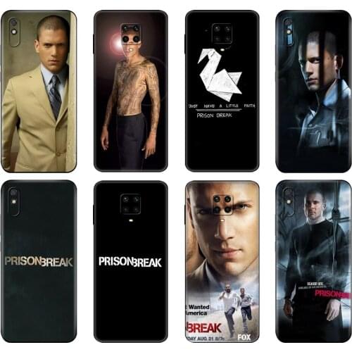 Black tpu Case For Xiaomi Redmi 7A 8 8A 9 9A 9C Case Redmi Note 8T 8 Pro T Note 9 9S 9 Pro Case Prison Break Casing