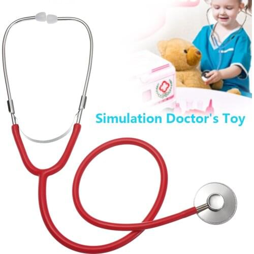 Kids Stethoscope Toy Simulation Doctors Toy Family Parent-Child Games Imitation Plastic Stethoscope Accessories 7 Colors