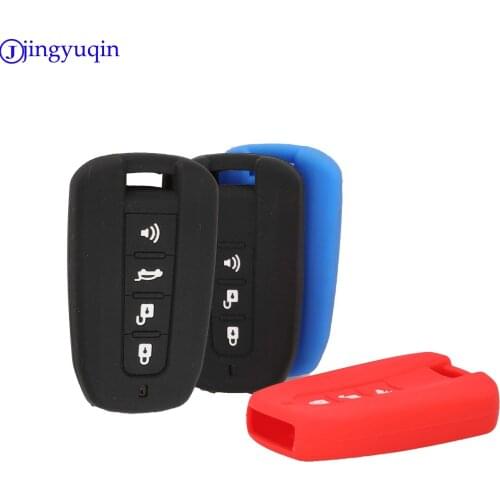 Jingyuqin 2/3 Button Silicone Car Key Cover FOB Case For SSANGYONG TIVOLAN ACTYON KYRON Korando Rodius Smart Key Car-styling