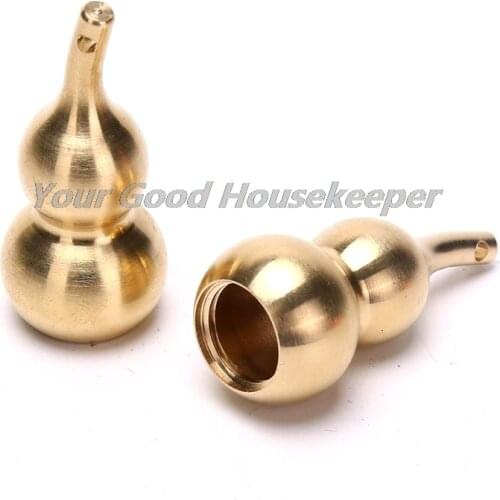 Chinese Fengshui Small Bronze Bottle Gourd Hollow Calabash Cucurbit Pendant