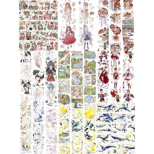 Fairy Forest Party Collection PET Tape for Card Making Bullet Journal DIY Scrapbooking Decorative Sticker