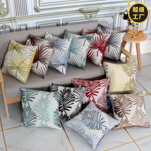 Nordic style linen cushion cover Simple ofa Cushion Cover pillowcase Banana Leaf Office Home Sofa Throw Pillowcase 45x45cm