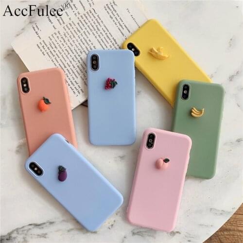 Cute Matte 3D Fruit Momordica Case for Motorola Moto G7 Power G6 Play G5S Plus G5 E5 Play E4 X4 lovely Banana Peach TPU Cover