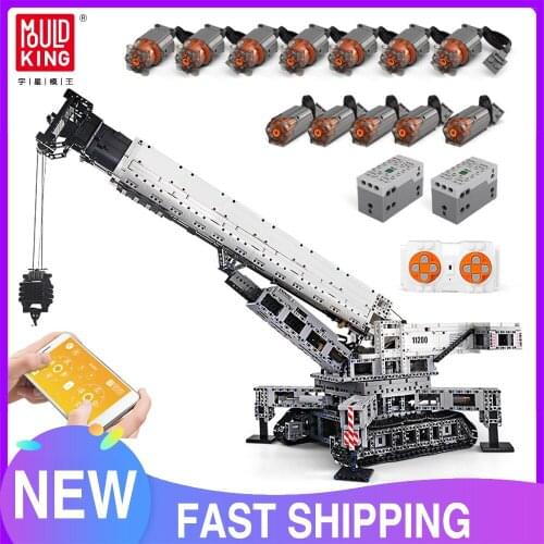MOULD KING 17002 Technical APP Remote Controlled LIEBHERRS LTM 11200 Excavator Truck Set Fit MOC-20920 Building Blocks Toys