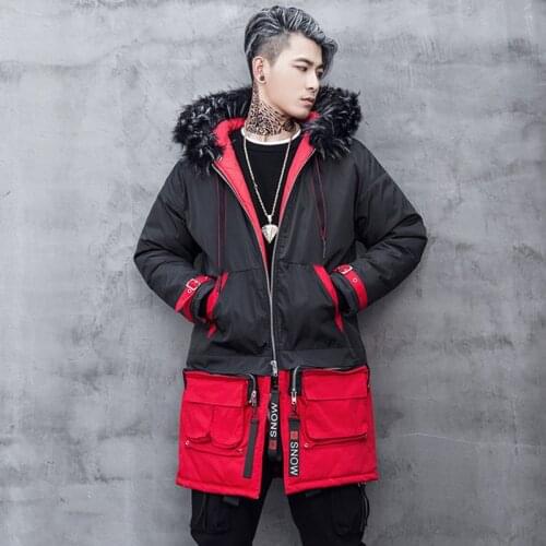 2018 Fashion Winter New Jacket Men Warm Coat Fashion Casual Parka Medium-Long Thickening Coat Men For Winter US Size S-XXL