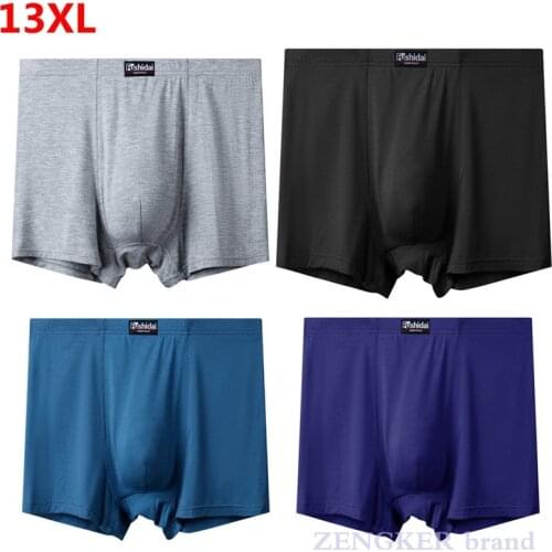 High waist mens boxer briefs modal 150 kg 170kg breathable plus size underwear men 9XL 10XL 11XL 12XL 13XL