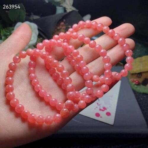 Genuine Natural Rose Rhodochrosite Argentina Abacus Beads Woman Gemstone Bracelet 8mm 9mm 10mm Love New style Love Stone AAAAA