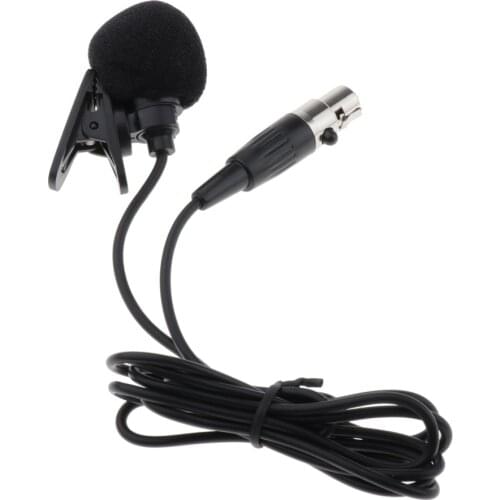 Professional Mini XLR 3 Pin Lavalier Microphone Lapel Tie Clip for BodyPack