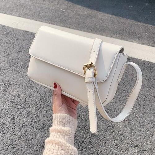 Simple PU Leather Crossbody Bags For Women 2020 Solid Color Shoulder Messenger Handbags Female Cross Body Travel Bag