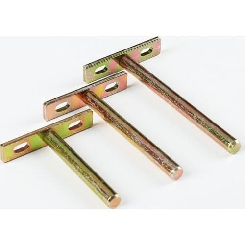 Hidden Floating Shelf Support Bracket Stealth Metal Brackets Color Zinc Wall Shelf Support T-shaped Fixed Heavy Duty Tool 3"4"5"