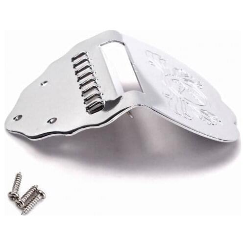 Chrome K Word Scalloped Mandolin Replacement Tailpiece