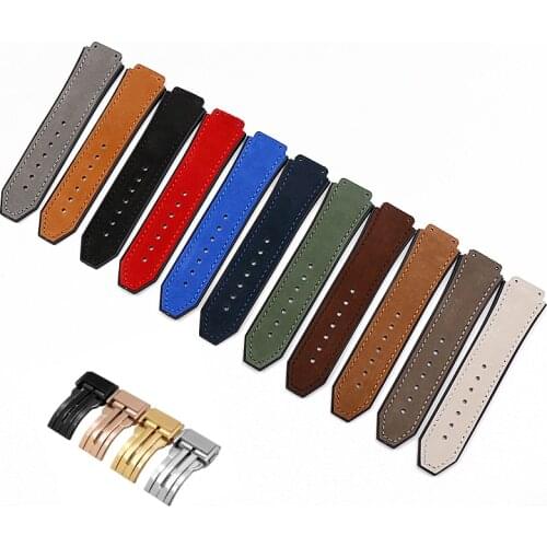 25*19mm Replace for Hublot strap matte leather rubber silicone watch band for Big bang large explosive belt wristband men tools