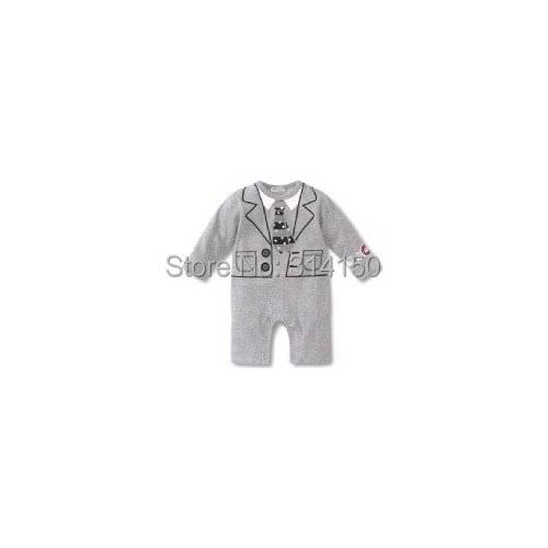 Tou Baby long sleeve Gentleman Jumpsuits Toddler boy Romper Infant spring autumn one piece Clothes cotton 0-3Y