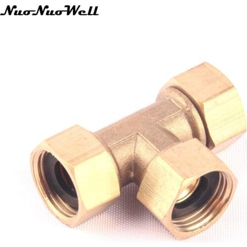 1pc Brass 1/2" Female Thread 3 Way Tee Connector Union Adapter for Garden Irrigation Watering Metal Joints Pipe Gar Connector