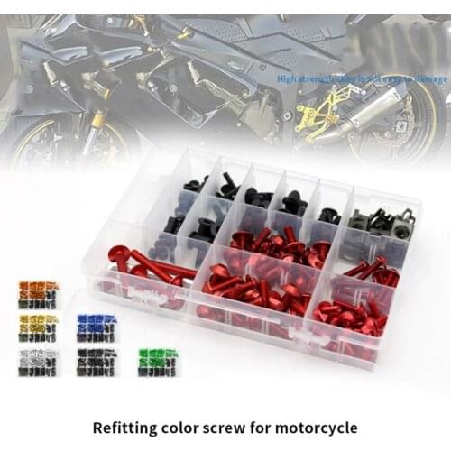X7AE 193PCS Motorcycle Modification Parts Windshield Cover Set Screws 7 Color Fairing Set Screws Applicable model motorcycle