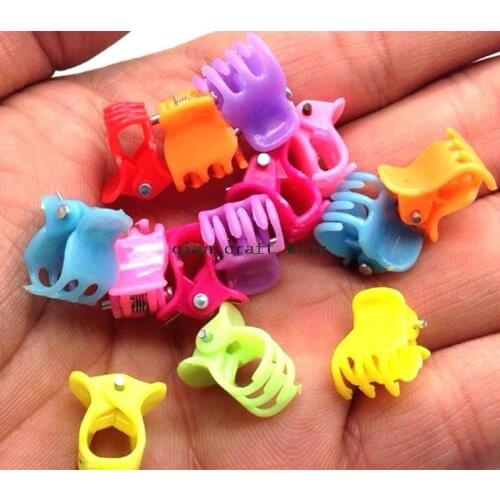 500pcs Baby Kids Hair Clips Hair Claws Child Plastic Goth kawaii Hair Clips 3 teeth 10mm-15mm hair accessories
