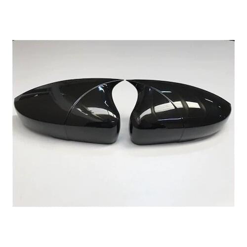 For Volkswagen Polo 6R 2009-2016 Bat Mirror Cover Batman Piano Black 2 Pcs Left Right Mirror Modified Accessories Styling