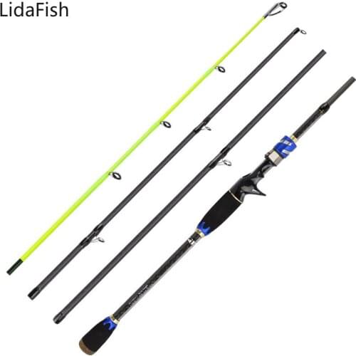 1.8m 2.1m 2.4m 4 section Carbon baitcasting Lure Rod 14-52g Power Travel Fishing rod