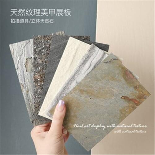 1pc Japanese Style Nail Art Photo Props Marble Background Paper Nail Work Display Board Nail Art Tool