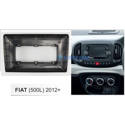 10.1 inch Car Fascia Radio Panel for FIAT 500L 2012+ Dash Kit Install Facia Console Bezel Adapter Plate Trim Stereo Cover Frame