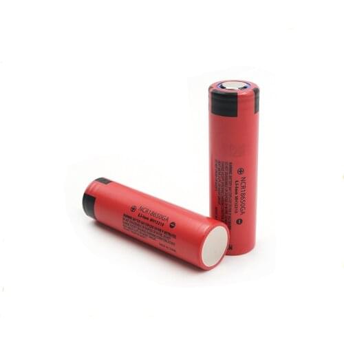 2pcs/lot Panasonic NCR18650GA 18650 3.7V 3500mAh 30A discharge Rechargeable Lithium Battery torch flat-top batteries cell