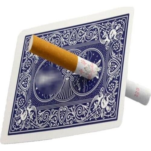 2Pcs Cigarette Thru Through Card Close Up Magic Tricks For Professional Magician Magic Illusions Stage Truco De Magia