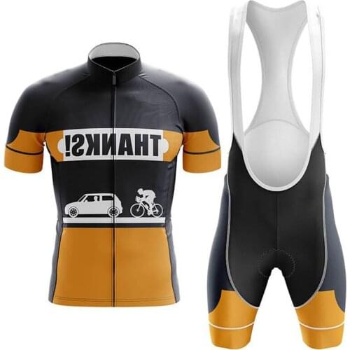 2021 Don't Run Me Over Men Cycling Jersey Set Sports Team Bike Clothing Quick Dry Summer Sleeve Cycling Shirt Bib Short Gel Pad