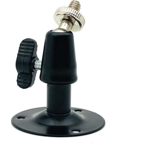 Black Metal Mini Indoor Outdoor Adjustable Mount Wall/Ceiling CCTV Bracket Holder Stand Support for Surveillance Security Camera