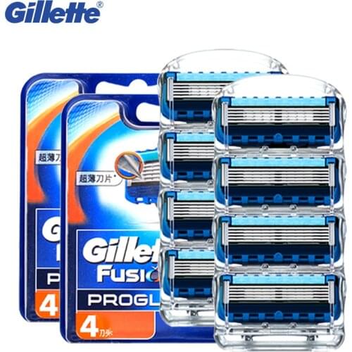Gillette Fusion Proglide Razor Shaving Blade Brands Safety Manual Face Beard Shave Sharp Shaver Razors Blades For Men 8pcs