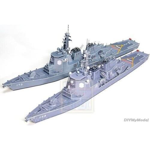 DIYMyModeI Japanese King Kong 3D Paper Model Class Aegis Destroyer Warship Toy Paper Art