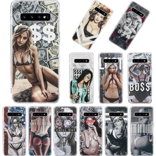 Silicone Case for Samsung Galaxy S10 S10e S20 Ultra S8 S9 S10 S20 Plus Note 8 9 10 Plus Cover Seduction Thug Sexy Gangsta Girl