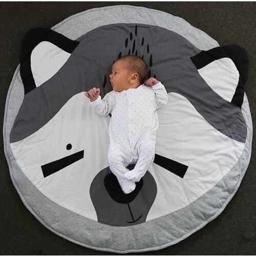 Baby Play Mats Crawling Carpet Blanket Cotton Pad Mat Round Floor Rug Kids Playmat Activity Gym Gifts for Newborn Toddler Infant