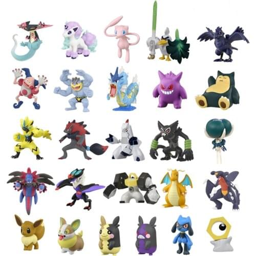 TAKARA TOMY Pokemon Anime Doll Action Figure Collectible Model Toys Lucario Zeraora Calyrex Zarude Dragapult Ponyta Corviknight