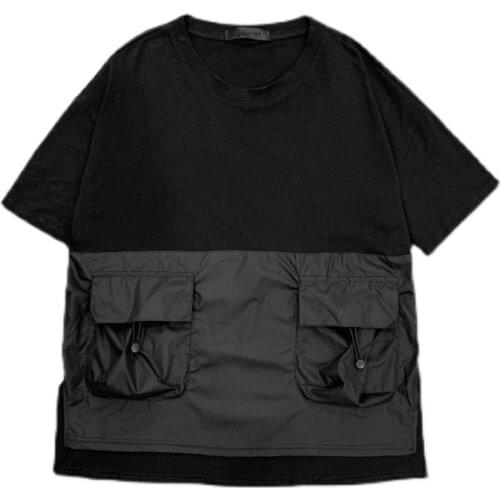 Unique Style Gothic Mens T Shirts Hot Streetwear Black Tee Cotton Polyester Tshirt New Fashion Men Clothing Outdoor Street Photo