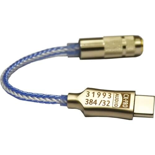 USB TypeC To 3.5mm Jack ADC Cable Adapter Cx31993 Chip Decoding 384k 32bit for Android Phone Hifi Earphone
