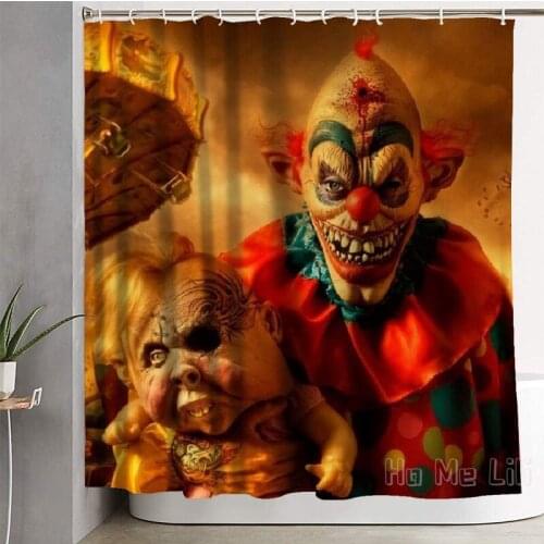 Carnival Of Horrors Background Design Waterproof Shower Curtain Bathroom Decor