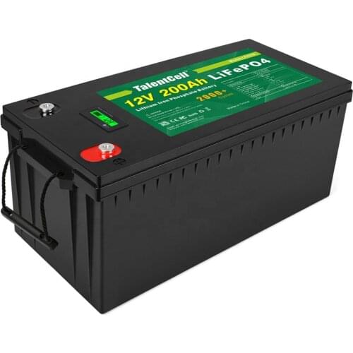 TalentCell LCD BMS Deep Cycle 12V 24V 48V Lithium Iron Phosphate 32700 200Ah LiFePO4 Battery Pack For BOATS Storage Systems