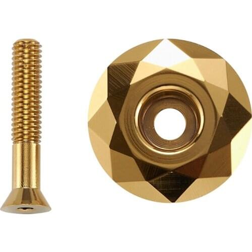 New KRSEC 1Pcs Mountain Bicycle Bowl Cover + Screw Stem Top Cap Cover Headset Screws Bike Cycling Accessories Set