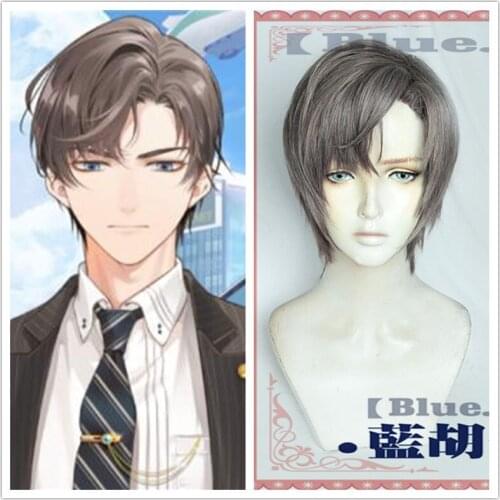 New Anime Tears of Themis Libra Cosplay Wig Grey Brown Short High-temperature Fiber Synthetic Hair Wig