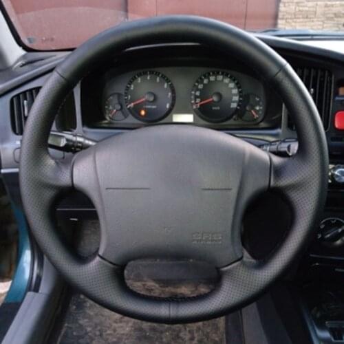 Custom Original Steering Wheel Cover For 2004-2011 Hyundai Elantra Old Tiburon RD2 Leather Braid For Steering Wheel DIY Sewing