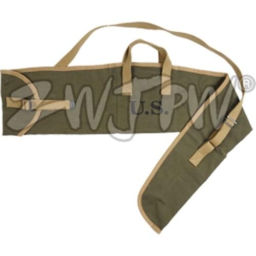 Reproducion WW2 US Army garand Springfields Enfield Gun Cover Case Bag Rifle Carrier Soldier Canvas Army green 45