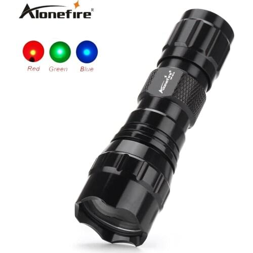 501A Mini Black Traffic flashlight Waterproof LED tactical Flashlight LED Red/blue/green Torch penlight
