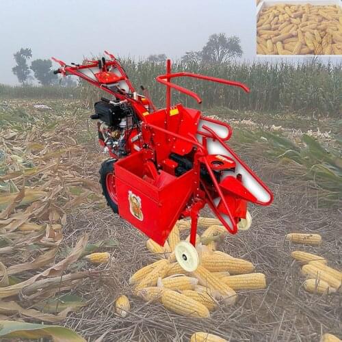 Agriculture small maize combine harvester mini gasoline engine corn harvester for sale