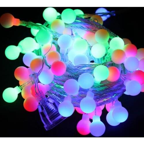 10m long Christmas led lantern flasher lamp set with lights end plug bedroom decoration round ball lighting string copper line
